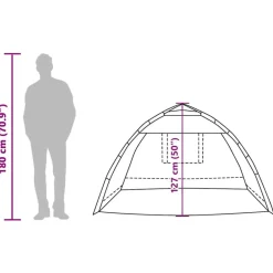vidaXL Actividades Al Aire Libre-Tienda de playa 2 personas impermeable apertura rápida