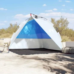 vidaXL Tienda de playa impermeable apertura rápida Azul celeste Best