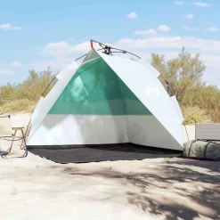 vidaXL Actividades Al Aire Libre-Tienda de playa impermeable apertura rápida verde agua