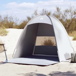 vidaXL Tienda de playa para 3 personas impermeable Gris
