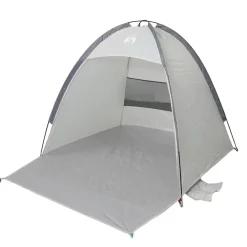 vidaXL Tienda de playa para 3 personas impermeable Gris