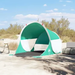vidaXL Tienda de playa pop-up impermeable agua Verde