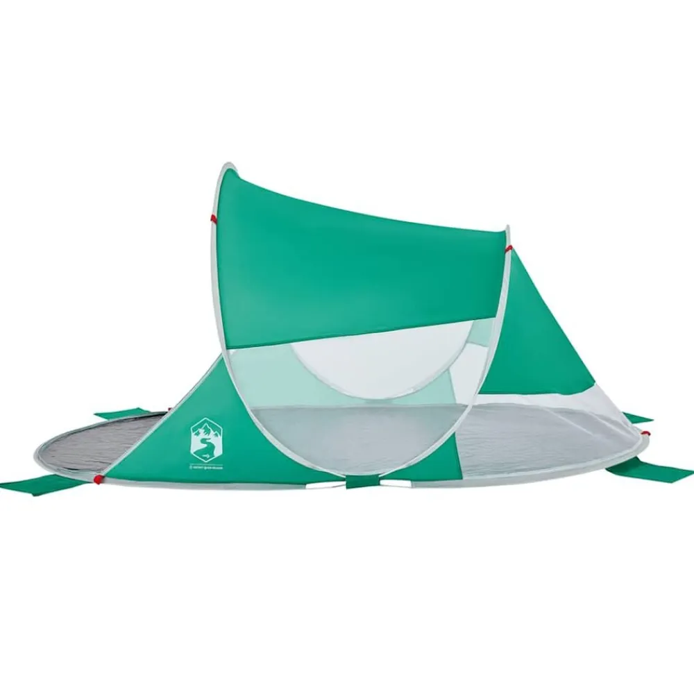 vidaXL Tienda de playa pop-up impermeable agua Verde