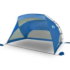 vidaXL Actividades Al Aire Libre-Tienda de playa 185T poliéster celeste 274x178x170/148 cm