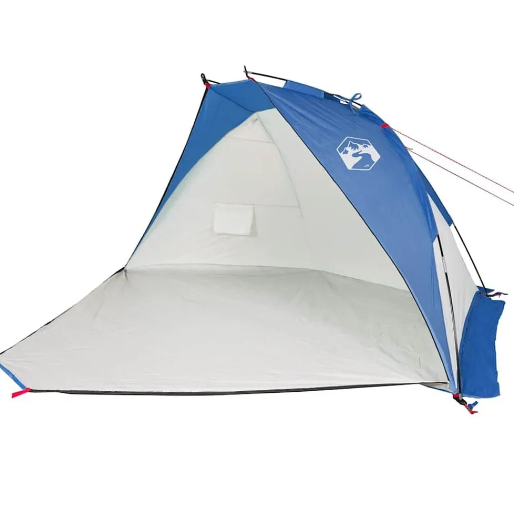 vidaXL Actividades Al Aire Libre-Tienda de playa 185T poliéster celeste 268x223x125 cm