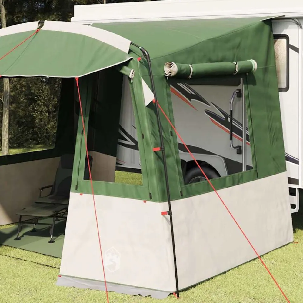 vidaXL Tienda de portón trasero para Caravana 352 x 250 x 240 cm Verde New