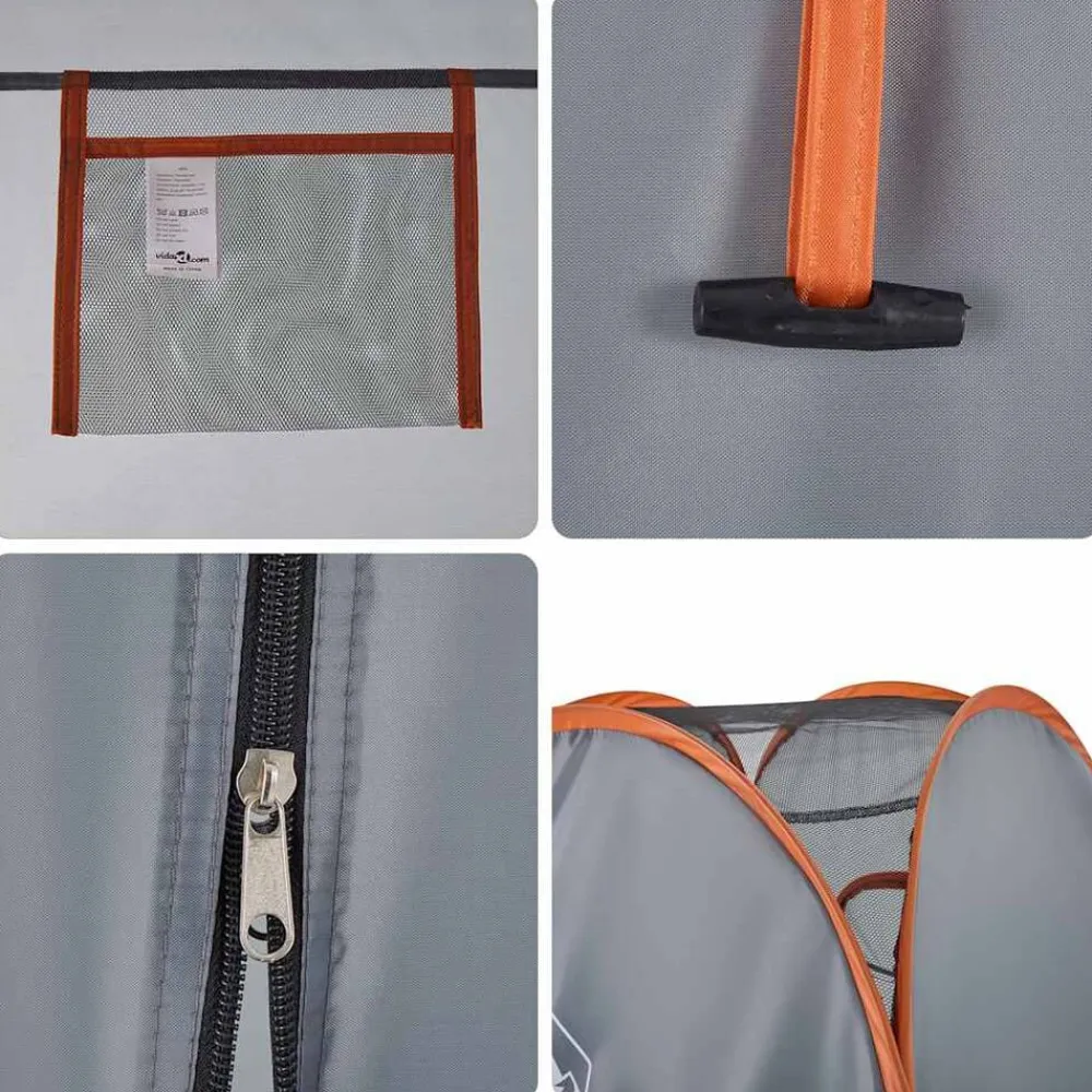 vidaXL Tienda de privacidad pop-up impermeable Gris y naranja Best