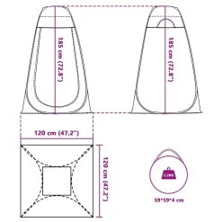 vidaXL Actividades Al Aire Libre-Tienda de privacidad pop-up impermeable