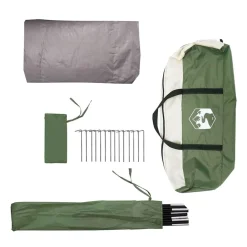 vidaXL Tienda de túnel para 3 personas y 328 x 228 x 115 cm Verde New