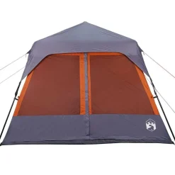 vidaXL Actividades Al Aire Libre-Tienda familiar 9 personas impermeable apertura rápida gris