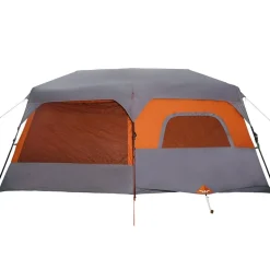 vidaXL Actividades Al Aire Libre-Tienda familiar 9 personas impermeable apertura rápida gris
