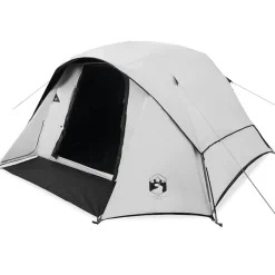 vidaXL Tienda familiar 6 personas tela opaca impermeable blanca Blanco opaco Online