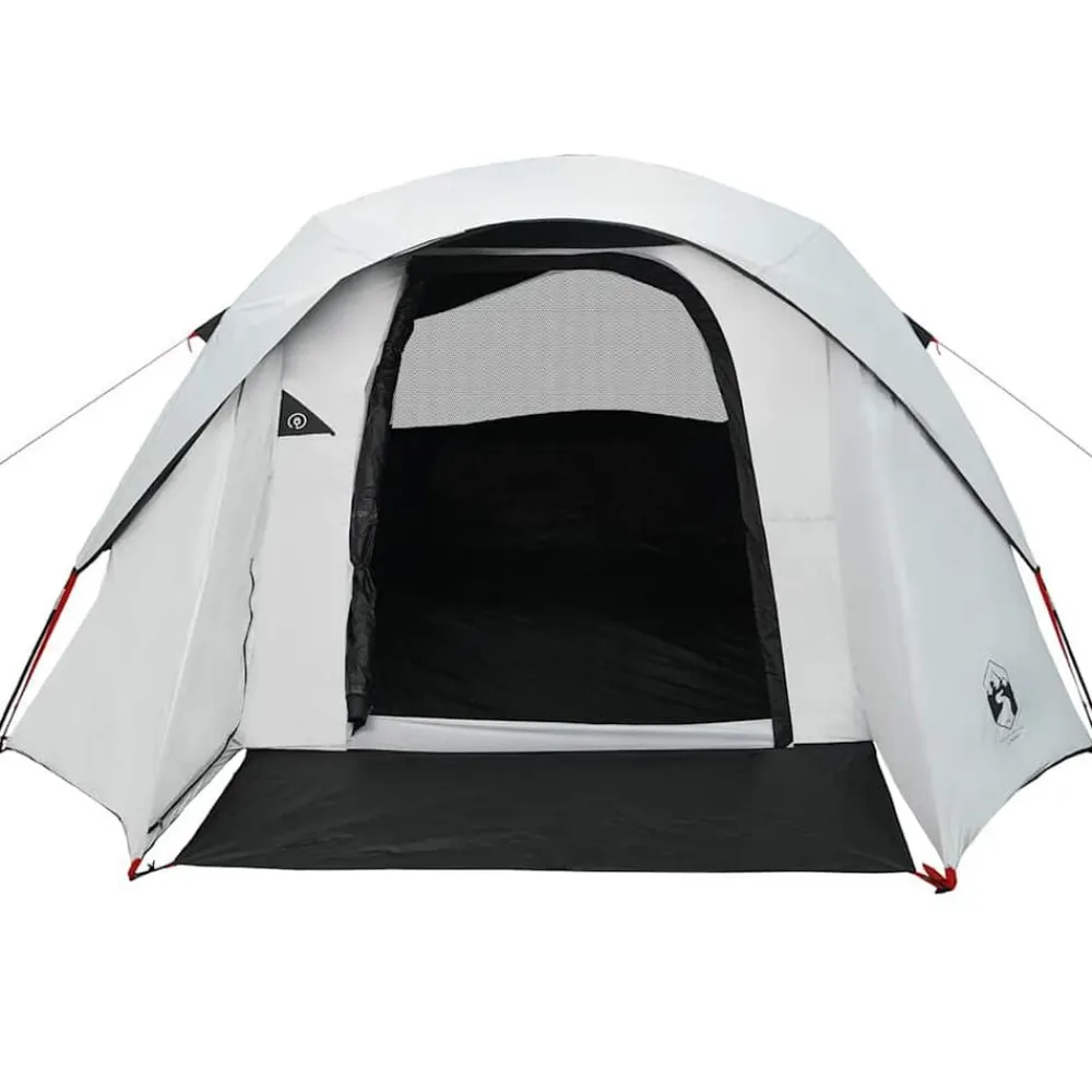 vidaXL Tienda familiar 6 personas tela opaca impermeable blanca Blanco opaco Online
