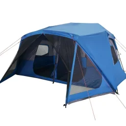 vidaXL Tienda familiar 10 personas impermeable apertura rápida Azul Discount