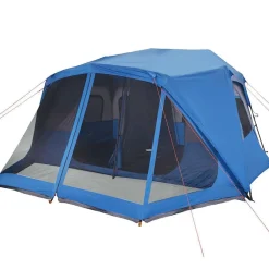 vidaXL Tienda familiar 10 personas impermeable apertura rápida Azul Discount