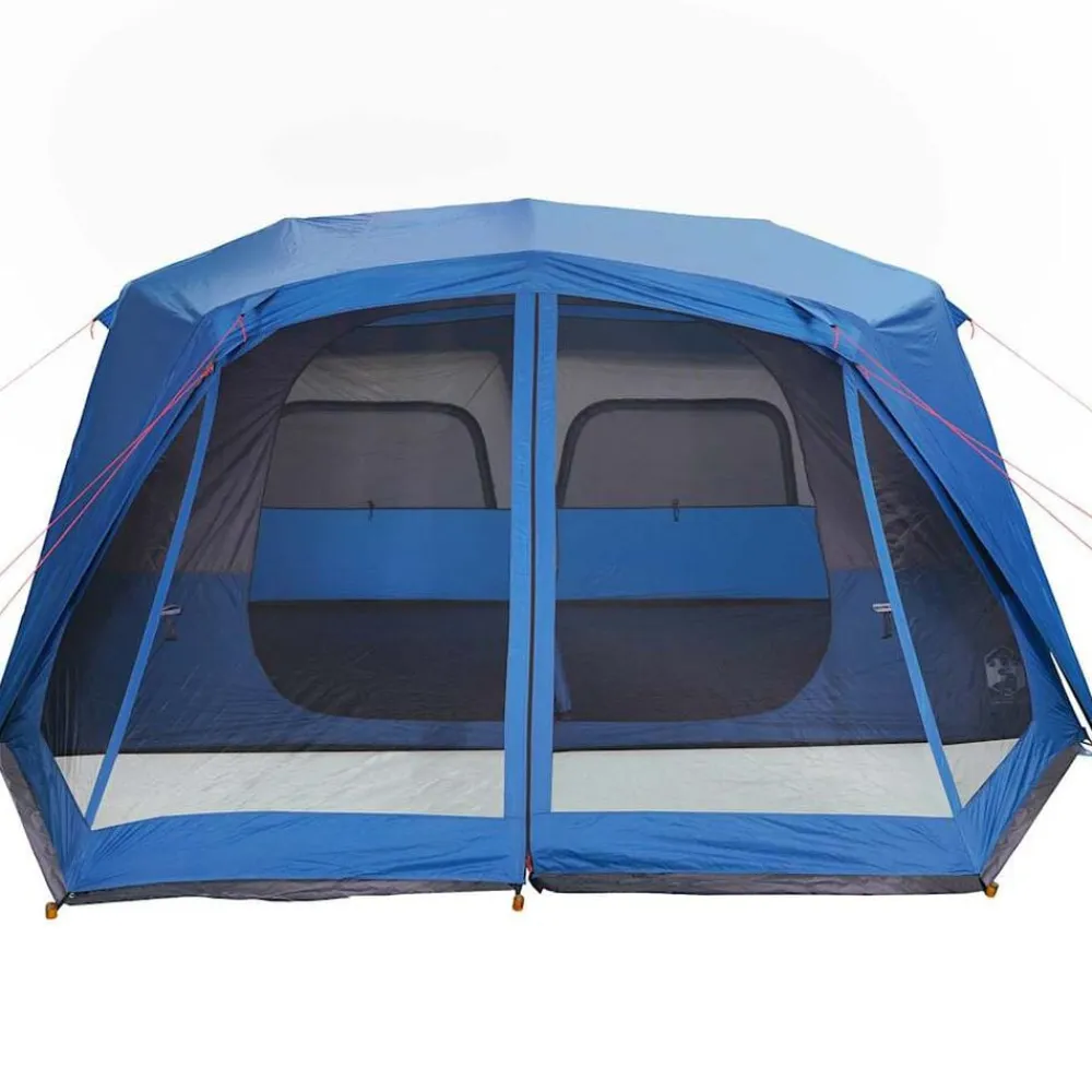 vidaXL Tienda familiar 10 personas impermeable apertura rápida Azul Discount