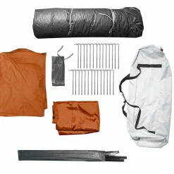 vidaXL Actividades Al Aire Libre-Tienda familiar 10 personas impermeable apertura rápida gris