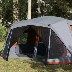 vidaXL Actividades Al Aire Libre-Tienda familiar 10 personas impermeable apertura rápida gris