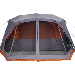 vidaXL Actividades Al Aire Libre-Tienda familiar 10 personas impermeable apertura rápida gris