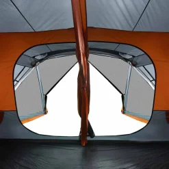 vidaXL Actividades Al Aire Libre-Tienda familiar 10 personas impermeable apertura rápida gris