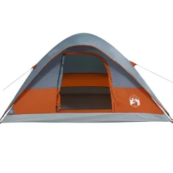 vidaXL Tienda familiar con cúpula para 6 personas impermeable Naranja