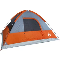 vidaXL Tienda familiar con cúpula para 6 personas impermeable Naranja