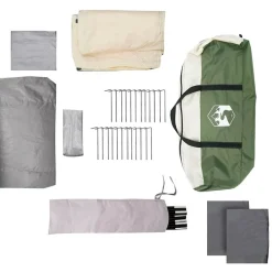 vidaXL Actividades Al Aire Libre-Tienda Familiar con techo y 576 x 325 x 213 cm