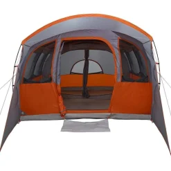 vidaXL Tienda Familiar con techo 576 x 325 x 213 cm Gris y naranja Discount