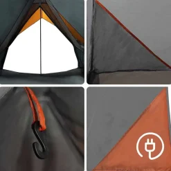 vidaXL Actividades Al Aire Libre-Tienda Familiar con techo 315 x 286 x 200 cm