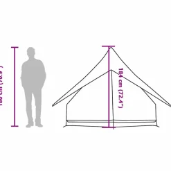 vidaXL Actividades Al Aire Libre-Tienda Familiar con techo 315 x 286 x 200 cm