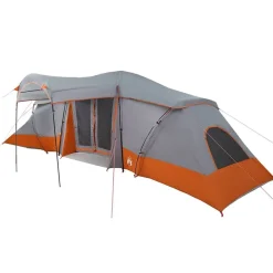 vidaXL Tienda Familiar con techo 721 x 335 x 212 cm Gris y naranja