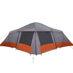 vidaXL Tienda Familiar con techo 721 x 335 x 212 cm Gris y naranja