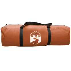 vidaXL Actividades Al Aire Libre-Tienda familiar con cúpula impermeable 6 personas gris naranja
