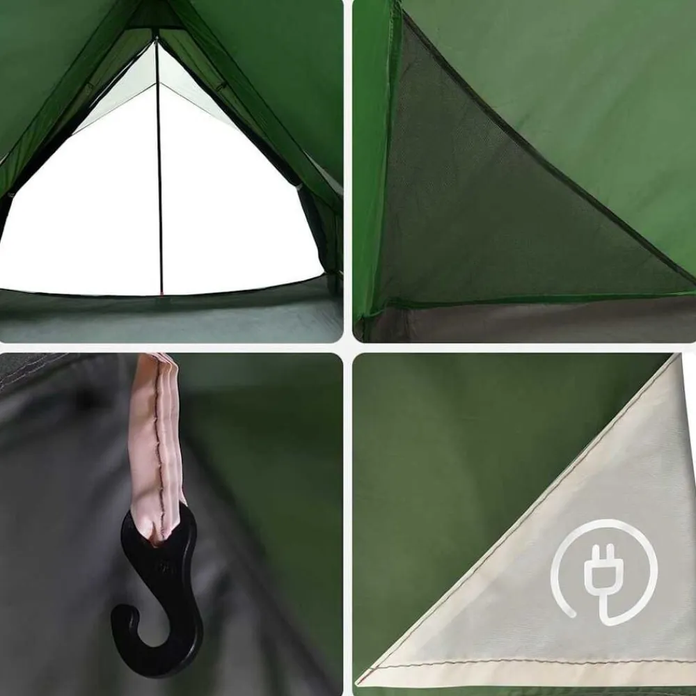 vidaXL Actividades Al Aire Libre-Tienda Familiar con techo y 315 x 286 x 200 cm