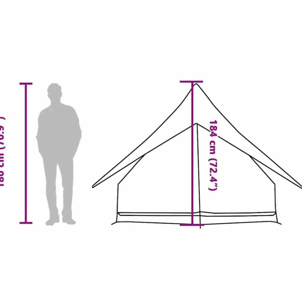 vidaXL Actividades Al Aire Libre-Tienda Familiar con techo y 315 x 286 x 200 cm