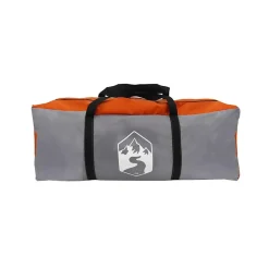 vidaXL Actividades Al Aire Libre-Tienda familiar con cúpula impermeable 6 personas gris naranja