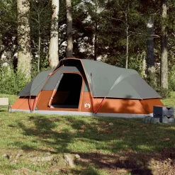 vidaXL Actividades Al Aire Libre-Tienda familiar con cúpula para 9 personas impermeable