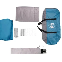 vidaXL Actividades Al Aire Libre-Tienda Familiar con techo y gris 315 x 286 x 200 cm