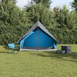 vidaXL Actividades Al Aire Libre-Tienda Familiar con techo y gris 315 x 286 x 200 cm