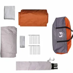 vidaXL Actividades Al Aire Libre-Tienda Familiar con techo Naranja y Naranja 435 x 255 x 216 cm