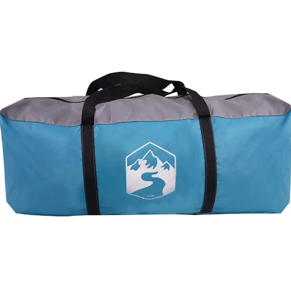 vidaXL Tienda Familiar con techo y gris 721 x 335 x 212 cm Azul Online
