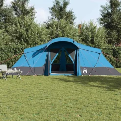 vidaXL Tienda Familiar con techo y gris 721 x 335 x 212 cm Azul Online