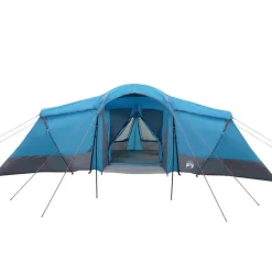 vidaXL Tienda Familiar con techo y gris 721 x 335 x 212 cm Azul Online
