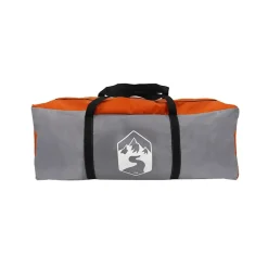 vidaXL Actividades Al Aire Libre-Tienda familiar con cúpula impermeable 8 personas gris naranja