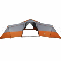 vidaXL Tienda Familiar 833 x 585 x 216 cm tafetán Gris y naranja Best