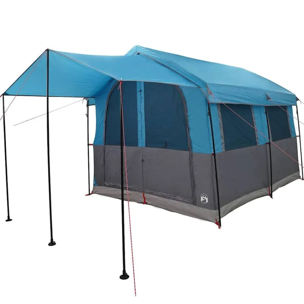 vidaXL Actividades Al Aire Libre-Tienda familiar para 4 personas y gris 324 x 255 x 230 cm
