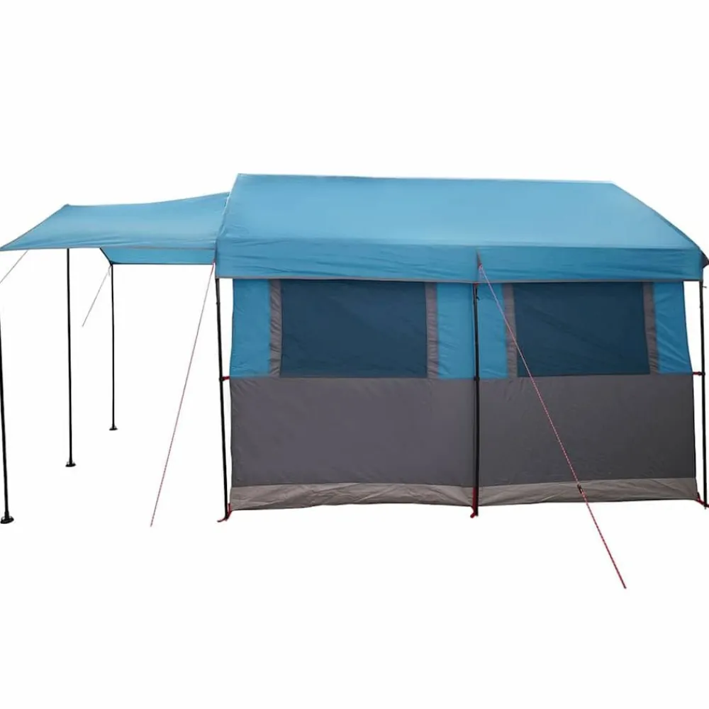vidaXL Actividades Al Aire Libre-Tienda familiar para 4 personas y gris 324 x 255 x 230 cm