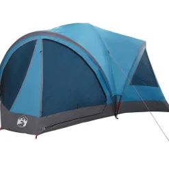 vidaXL Tienda Familiar para 10 Personas y gris 460 x 430 x 214 cm Azul Outlet