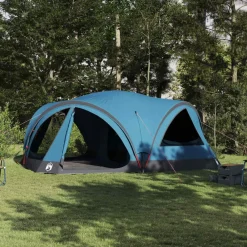 vidaXL Tienda Familiar para 10 Personas y gris 460 x 430 x 214 cm Azul Outlet