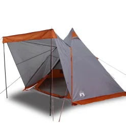vidaXL Actividades Al Aire Libre-Tienda familiar tipi para 6 personas impermeable naranja